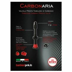 Paire De Valves Tubeless Presta En Carbone Carbonaria Barbieri -Cyclo-Camping Soldes Boutique Carbonaria AD CARB45 1024x1024 35 flyer