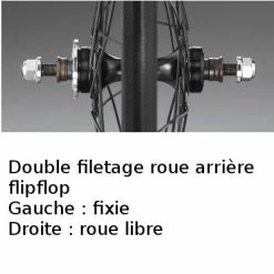 Paire De Roues Noires Flipflop Vélo Fixie 28 X-Press Miche -Cyclo-Camping Soldes Boutique paire de roues noires flipflop velo fixie 28 x press miche full 6