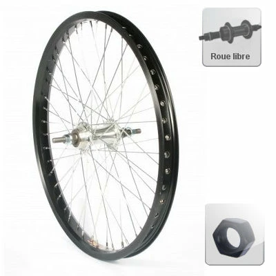 Brandless Roue Arrière 20 Pouces Pour BMX Roue Libre 3 Brandless Roue Arrière 20 Pouces Pour BMX Roue Libre