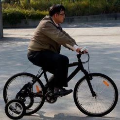 XPRIT Roues Stabilisatrices Pour Vélo Adulte Fixation Hauban Et Base -Cyclo-Camping Soldes Boutique roues stabilisatrices pour velo adulte fixation hauban et base full 3